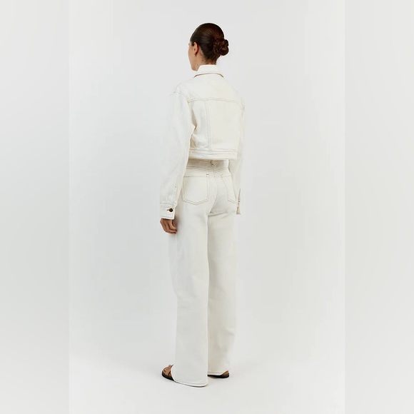 DISSH DEVIN OFF WHITE CROPPED JACKET - Picture 3 of 7